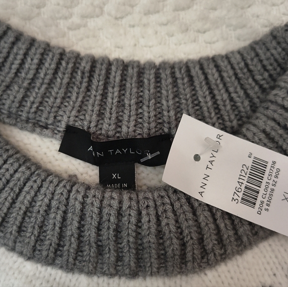 Ann Taylor Fair Isle Raglan Sweater Size XL - Picture 5 of 6